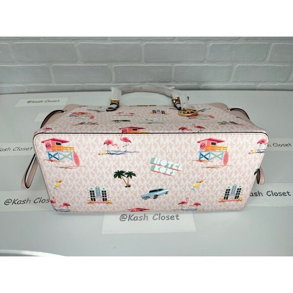 Michael Kors tote gilly large leather bag MK signature bag Light Powder Blush - Picture 6 of 9